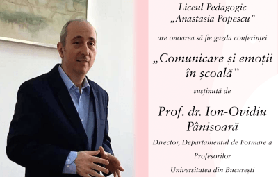 Invitație la conferința „Comunicare și emoții în școală”