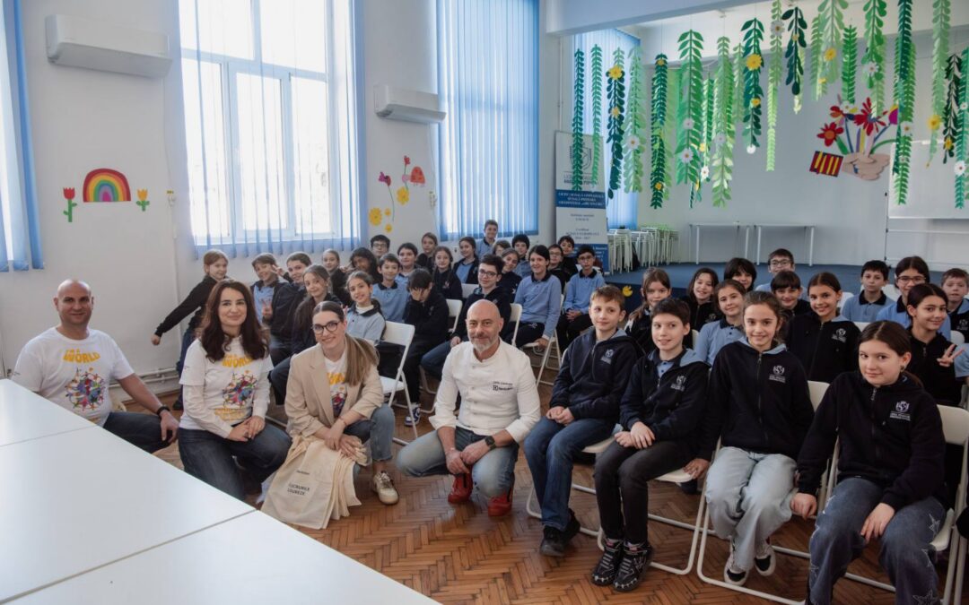 Periplul alimentației sănătoase din proiectul Food Heroes Electrolux început ieri a continuat azi cu clasele mai mari, a III-a și a IV-a.